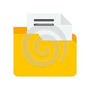 Folder vector, Digital marketing flat style icon