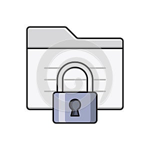 Folder vector flat color icon