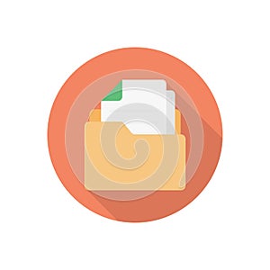 Folder vector flat color icon