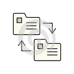 Folder vector flat color icon