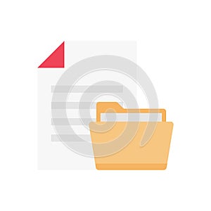 Folder vector flat color icon