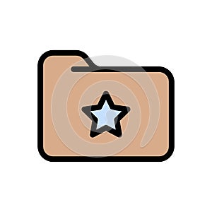 Folder vector flat color icon