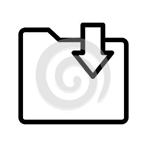 Folder thin line vector icon