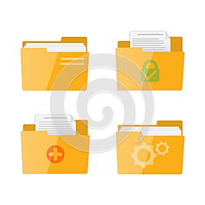 Folder Vector Icon.Flat style isolated vector illustration on white background.