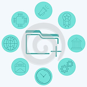 Folder vector icon sign symbol