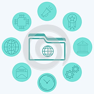 Folder vector icon sign symbol