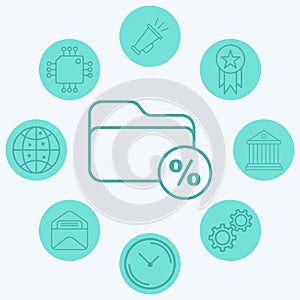 Folder vector icon sign symbol