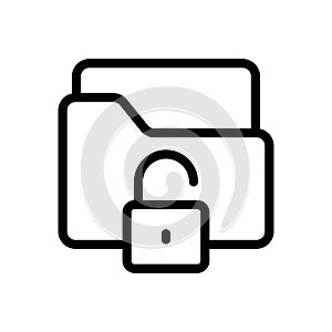 Folder vector thin line  icon