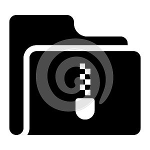 Folder zip glyphs icon