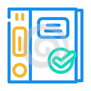 folders with documents compliance color icon vector illustration