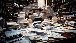 folders documents on a table