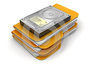 Folders and files with Hard Drive