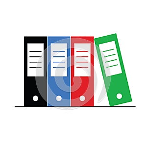 Folders set color art