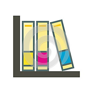 Folders on the shelf icon