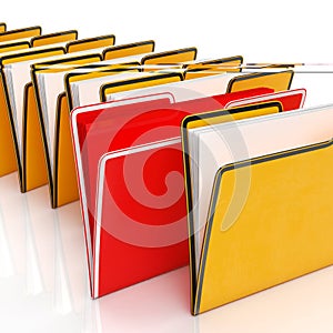 Folders Showing Organising Documents Filing