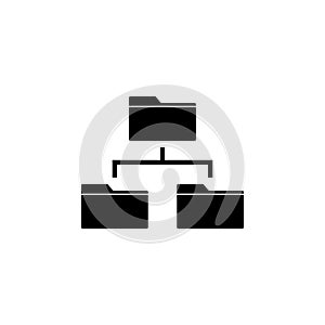 Folders Structure Flat Vector Icon