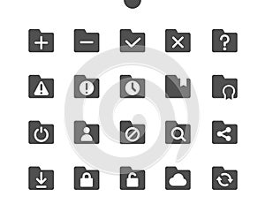 Folders v2 UI Pixel Perfect Well-crafted Vector Solid Icons