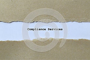 compliance services on white paper