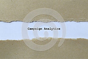 campaign analytics on white paper