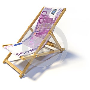 Folding beach chair with 500 euro