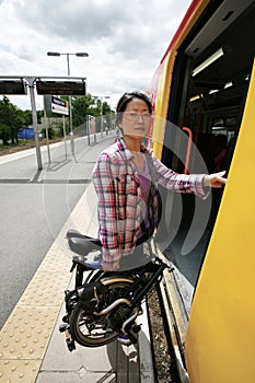 Folding bicycle on a Public Transport