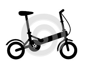 Folding bike icon vector