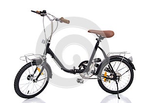 Folding bike isolated on a white background