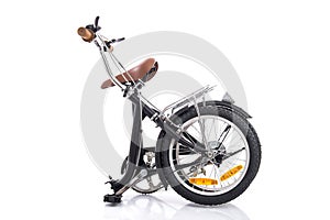 Folding bike isolated on a white background