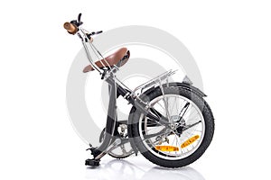Folding bike isolated on a white background photo