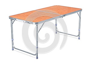 Folding camping table