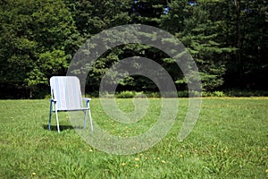 Folding chair in stripes