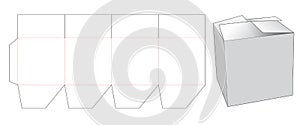 Folding gift box cut template