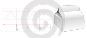 Folding gift box die cut template