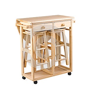 Folding and movable table photo