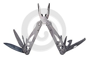 Folding multi-tool with blades open