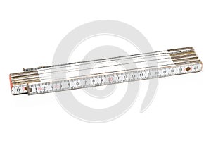 Folding rule with centimeter scale