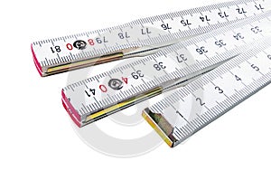 Folding rule, foldable, 1 meter long. Ruler for making carpentry measurements