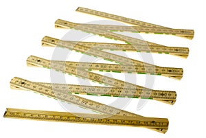 Folding ruler isolated