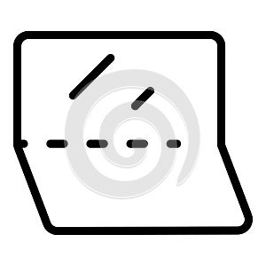 Folding screen gadget icon, outline style