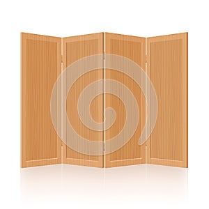 Folding Screen Wooden Room Divider Furniture photo