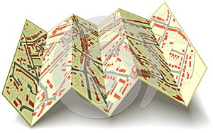 Folding street map photo