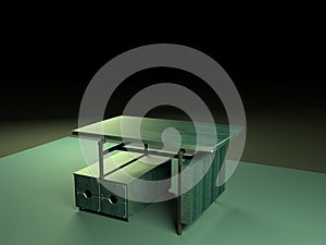 Folding table 3d model-1