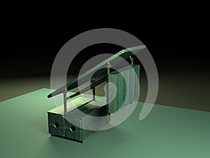 Folding table 3d model-2