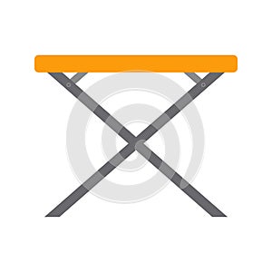 Folding table isolated on white, vector illustration