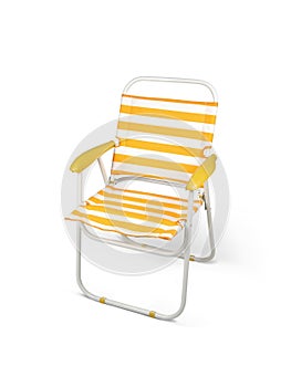 Folds chair in use for beach or picnic photo
