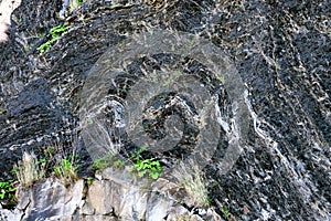 Folds and faults in rock photo