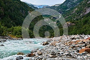 Folgefonna glacier seen from buerdalen