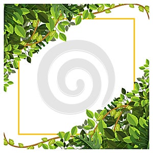 Foliage frame card template