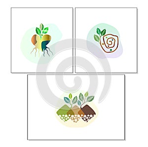 Foliage and Nature plant wall art vector set.