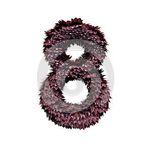 Dark Red Foliage Number 8